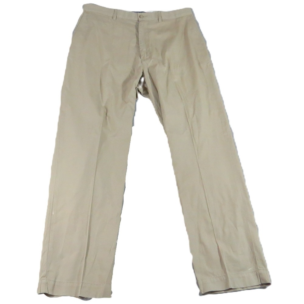 VTG Polo Ralph Lauren Prospect Chino Flat Front Pants Men 36x30 Khaki Beige EUC